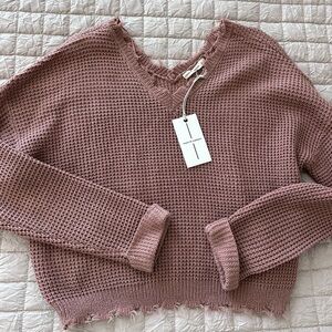 NWT moon and madison distressed sweater